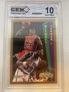 1992 Fleer Michael Jordan #273 Slam Dunk GEM 10 - Picture 1 of 2