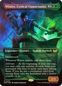 Winter, Cynical Opportunist (Borderless) M Commander: Duskmourn: House of Horror - Imagen 1 de 1