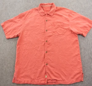 Tommy Bahama Hemd Herren Large Rosa Knopfleiste Blumen Kurzarm Hawaii - Bild 1 von 14