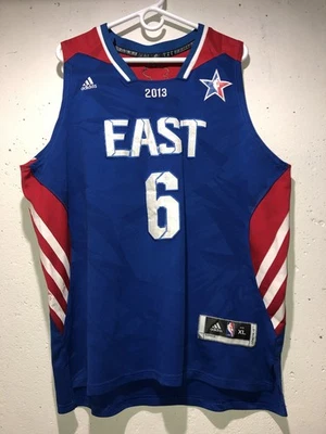 РЕДКАЯ футболка Леброна Джеймса No6 MIAMI HEAT 2013 NBA EAST ALL STAR Adidas мужская размер XL ** - Изображение 1 из 4