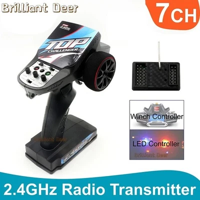 2.4GHz7 Channel Radio Remote Controller Transmitter Receiver Fit RC Car and Boat - Image 1 of 4