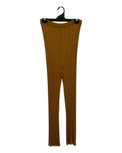 New CLAUDIE PIERLOT Women's Brown Ribbed Pants, Size AU L - Picture 1 of 5