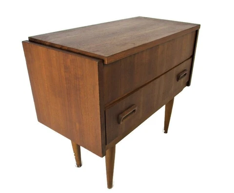 Danish Modern Teak Nightstand  End table  Mid Century Modernist Scandinavian WOW Cover