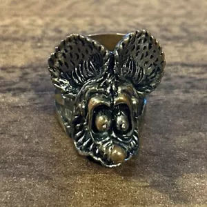 Figura de juguete Rat Fink anillo de rata verde bronce - Imagen 1 de 4