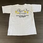 Vintage Operation Desert Storm Bless Our Troops Military T Shirt OSFA White 90s