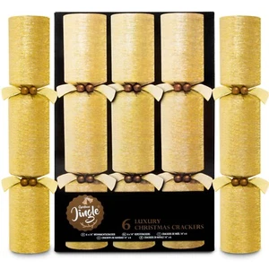 Christmas Crackers Luxury Gold - 6 x 14" Luxury Christmas Crackers - Gold - Picture 1 of 6
