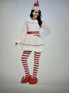 Christmas Woman Buddy Elf Cosplay Costume Pink Dress Elf CompleteOutfit XL - Picture 1 of 2