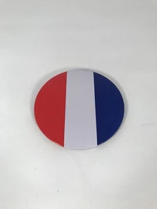 Red White Blue Striped Pinback Button 3" American Holiday Patriotic Campaign  - Picture 1 of 8