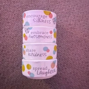 Hallmark Inspirational Tea Light Holders 4 Set Spread Laughter Share Kindness - Picture 1 of 5