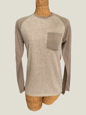 Camisa informal de algodón para hombre Dikotomy talla pequeña beige Foto 1 de 4