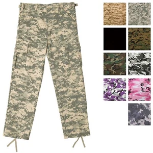 Kids Camouflage Military BDU Fatigue Pants Trousers Army Cargo Fatigue Pants - Picture 1 of 11
