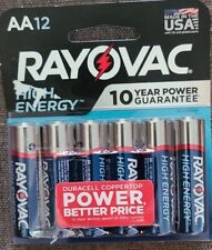 Double AA Rayovac High Energy Alkaline Battery  Pack of 12 Batteries  free ship