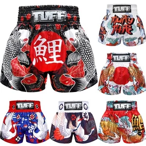 TUFF Muay Thai Shorts Boxing Shorts MMA Trunks Kickboxing Training Gym Shorts M7 - Picture 1 of 37