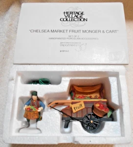 Heritage Village Collection, Chelsea Market Fruit Monger & Cart, Dickens' Villag - Picture 1 of 1