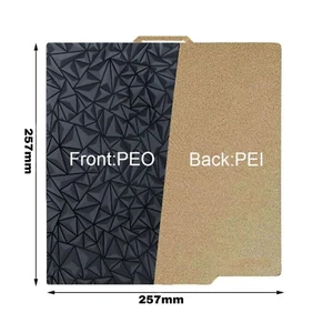 For Bambu Lab X1/X1C/X1E/P1P/P1S/A1 PEI PEO Build Plate Heated Bed 257x257mm - Picture 1 of 6
