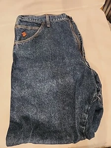 Wrangler Riggs Workwear Fire Rated Jeans Mens 40x30 Blue Carpenter Denim - Picture 1 of 3