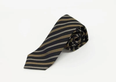 Corbata Brunello Cucinelli para hombre 100 % seda 2 tonos estampado a rayas A242 nueva con etiquetas Foto 1 de 4