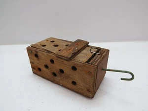 CAJA DE CEBO DE LANGOSTA CANGREJO COMERCIAL DE MADERA ANTIGUA PESCA DE PECES (F2B936C) - Imagen 1 de 4