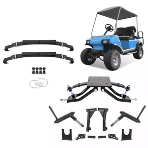 6" A-Arm Lift Kit & Rear Leaf Springs Black For 1982-2003 Club Car DS Golf Cart - Picture 1 of 15