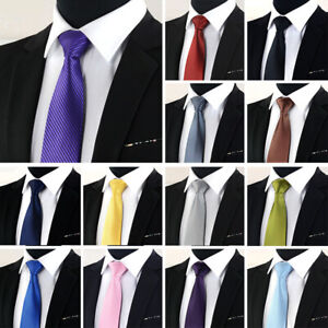 Mens Classic Tie 8CM Plaid Checks Stripes Silk Necktie Jacquard Woven Neck Ties