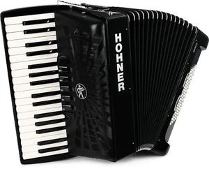 Hohner Bravo III 72 Chromatic Piano Key Accordion - Jet Black - Picture 1 of 9