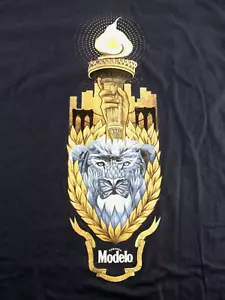 MODELO BEER LION TORCH T-SHIRT GILDAN SIZE M MEDIUM 100% COTTON SOFT STYLE NEW - Picture 1 of 9