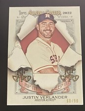 Justin Verlander rc-jve Rip Card /99 2022 Allen & Ginter