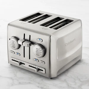 GREAT Stainless Steel CUISINART Custom Select 4 Slice TOASTER Bagels Pastry - Picture 1 of 6