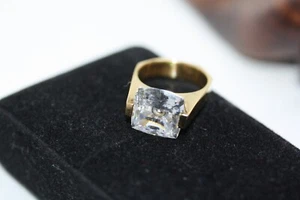 Bague de fiançailles vintage Finlande argent sterling rayonnant 10 CT CZ mariage CC taille 6 - Photo 1 sur 21