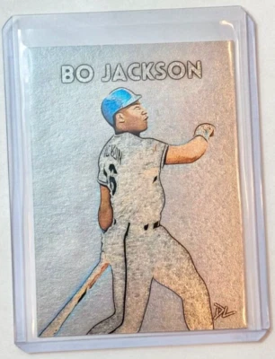 Bo Jackson Platinum Plated Artist Signed "All Star-Game" Trading Card 1/1 - Image 1 of 2