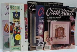 Cross Stitch Pattern Magazine Lot - Christmas Keepsakes Guardian Angel 1989 1990 - Picture 1 of 13