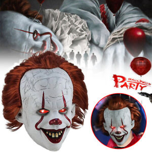 Stephen King's It Mask Pennywise Clown Mask Halloween Cosplay Scary Joker Mask