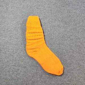 Vtg 80s 90s Orange Slouch Socks Women's New - Picture 1 of 5