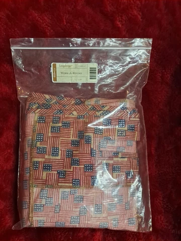 Longaberger Old Glory Work A Round Around or 2002 Pot of Gold Basket Line - Nice Cover