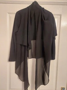 Ladies teens black sheer cardigan Select Size 12 - Picture 1 of 10