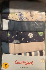 Cat & Jack Boy's Size S 6/7 Briefs 7 Pair PK 100% Cotton - Picture 1 of 1