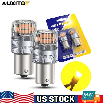 Bombillas LED de señal de giro amarillo ámbar extremadamente brillantes 1156 BA15S P21W 7506 Foto 1 de 4