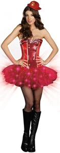 Dreamgirl Women's Fireman Too Hot For You Themed Red Tutu Dress Costume - Picture 1 of 3