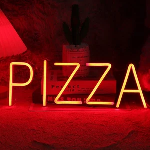 PIZZA Neon Sign Light for Restaurant Coffee Shop Bar Pub Business Store Adver... - Picture 1 of 7