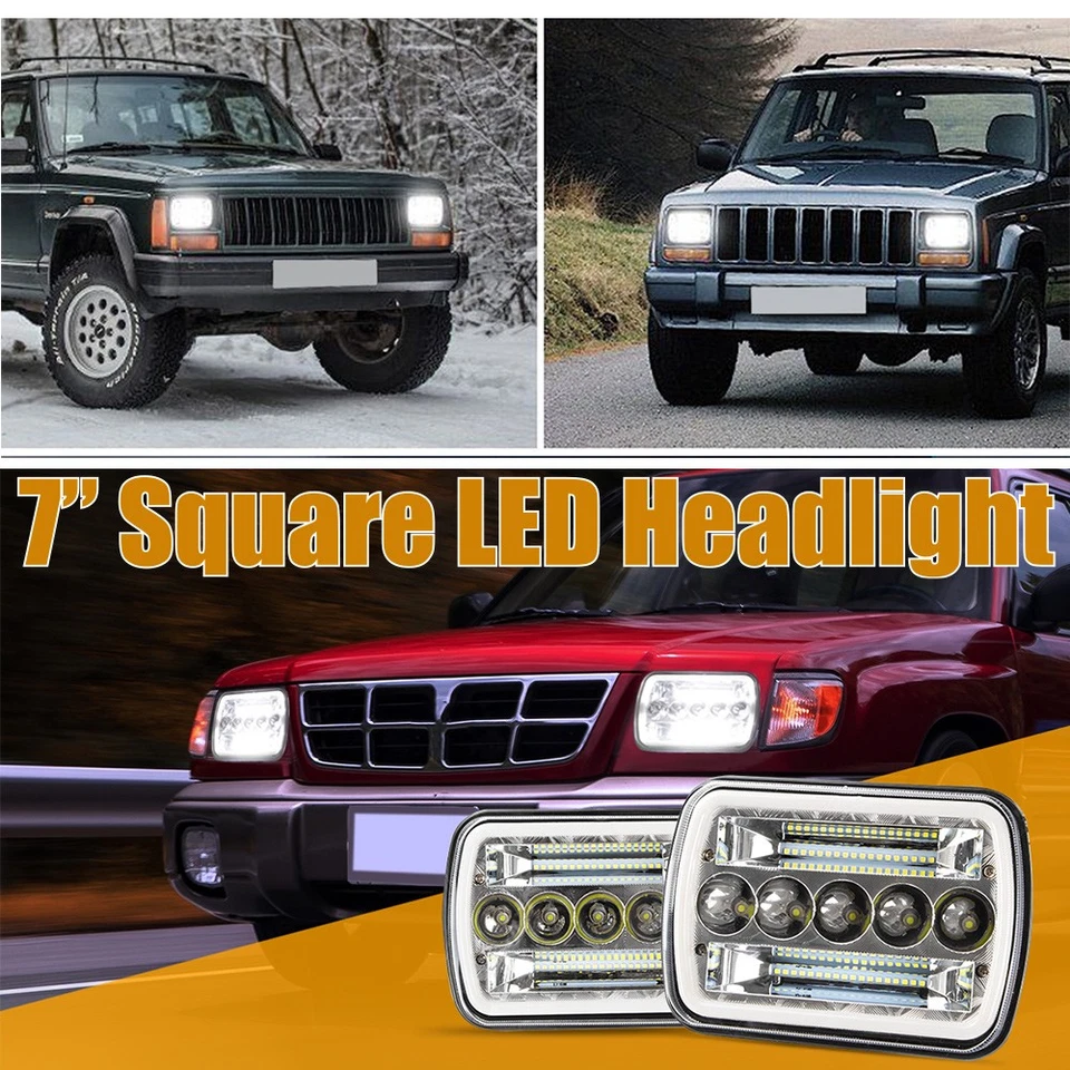 For Land Rover Discovery 1 or 2 - 5x7” Square LED Headlight  Square Headlamp - Image 1 of 4