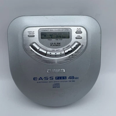 Antigo Aiwa XP-V713 Leitor de Disco Compacto Sistema Antichoque Walkman Testado Funcionando! - Imagem 1 de 4