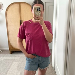 Camiseta FREE PEOPLE Rubi Fushia Rosa Envejecida Grande Nueva Con Etiquetas Talla XS - Imagen 1 de 11