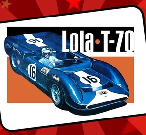 Lola T-70 Graphic Racing T-Shirt 1960s Racing 100% Cotton SIZES M-3X - Picture 1 of 2