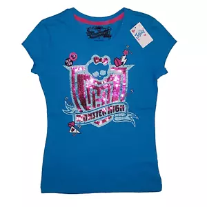 Monster High Sequin Shirt Top - Girls size 7 - Justice Store - Picture 1 of 11