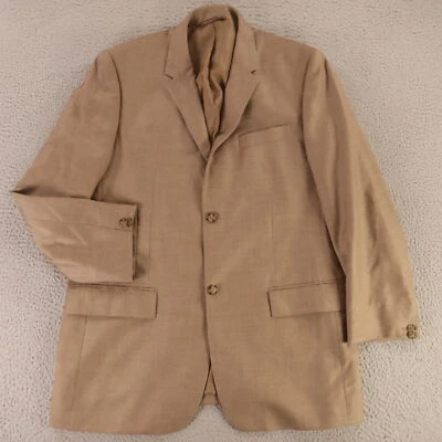 Perry Ellis Jacket L Brown Heather Polyester Blazer Sport Coat 44R - Image 1 of 4