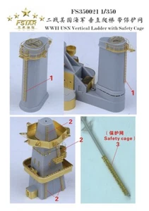 FS350021 1/350 WWII USN Scala verticale con gabbia di sicurezza - Foto 1 di 2
