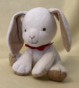 Carter’s Prestige Bunny Rabbit White Tan Stuffed Animal Plush Toy 5” Red Bow - Picture 1 of 9