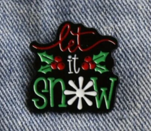 Christmas Enamel Pin - Let It SNOW - Free Au Post - AU Stock - Picture 1 of 3