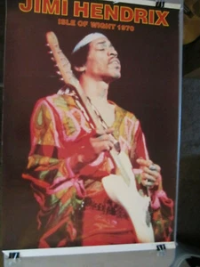 Orig Jimi Hendrix Pre Concert Werbeplakat für 1970 Isle Of Wight Konzert - Bild 1 von 5