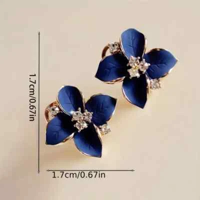 Entzückend! 1 Paar  Ohrclips  - blau - in Schmuck Karton - Bild 1 von 4